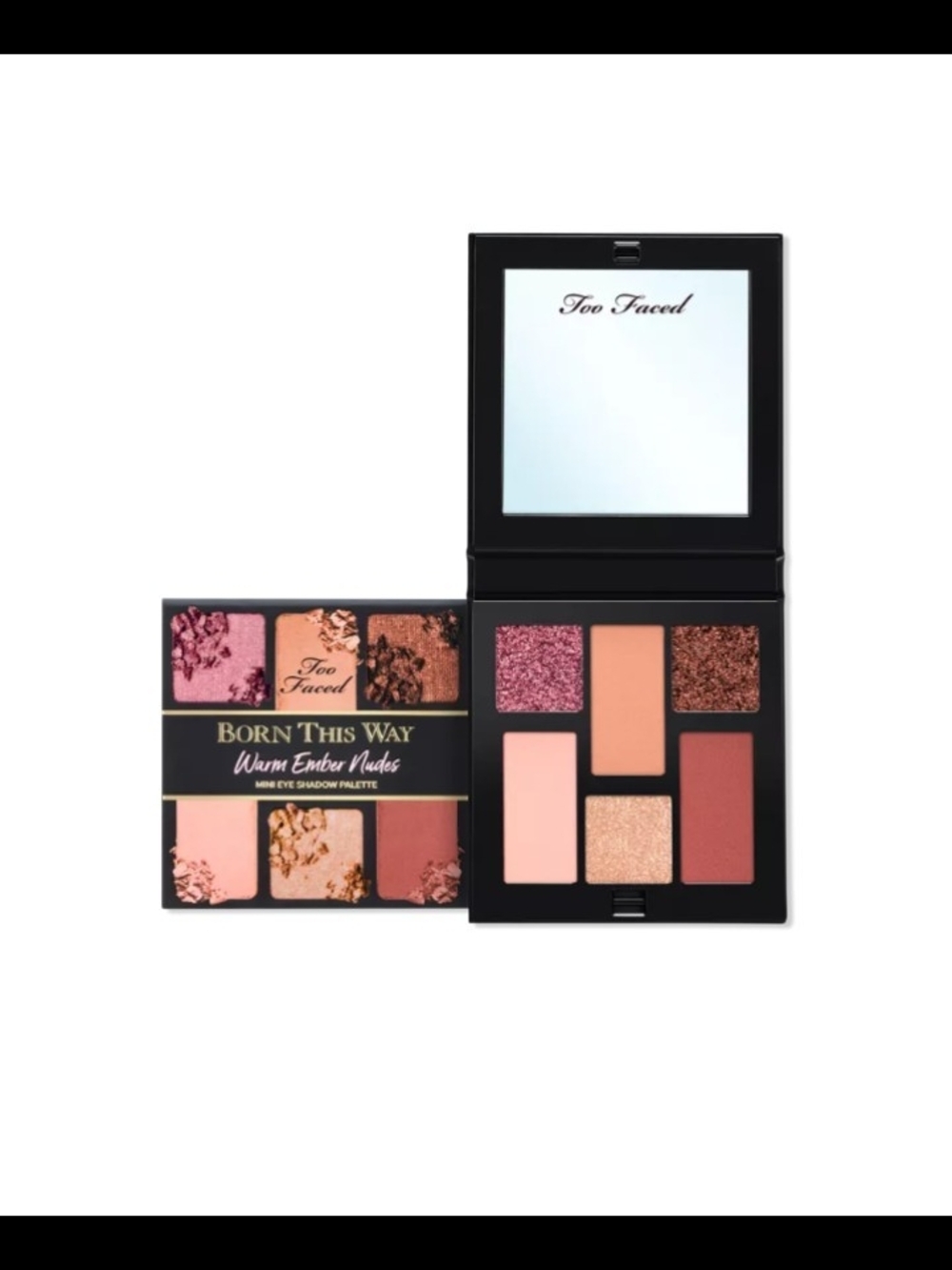 Too Faced Warm Ember Nudes Mini Eyeshadow Palette — Pink & Rose Shades - Picture 2 of 2